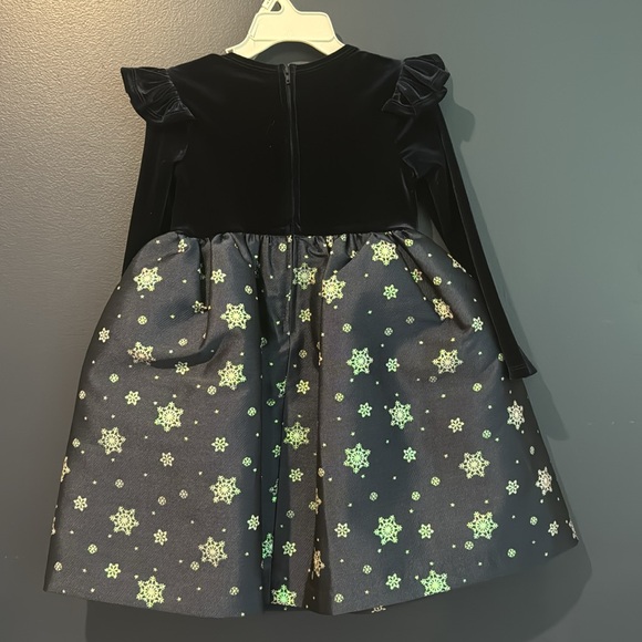 NWT BEAUTIFUL winter dress with velvet and glitter - Picture 2 of 5